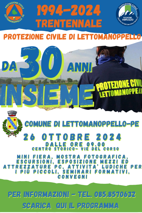 Da 30 ANNI insieme - Protezione Civile Lettomanoppello