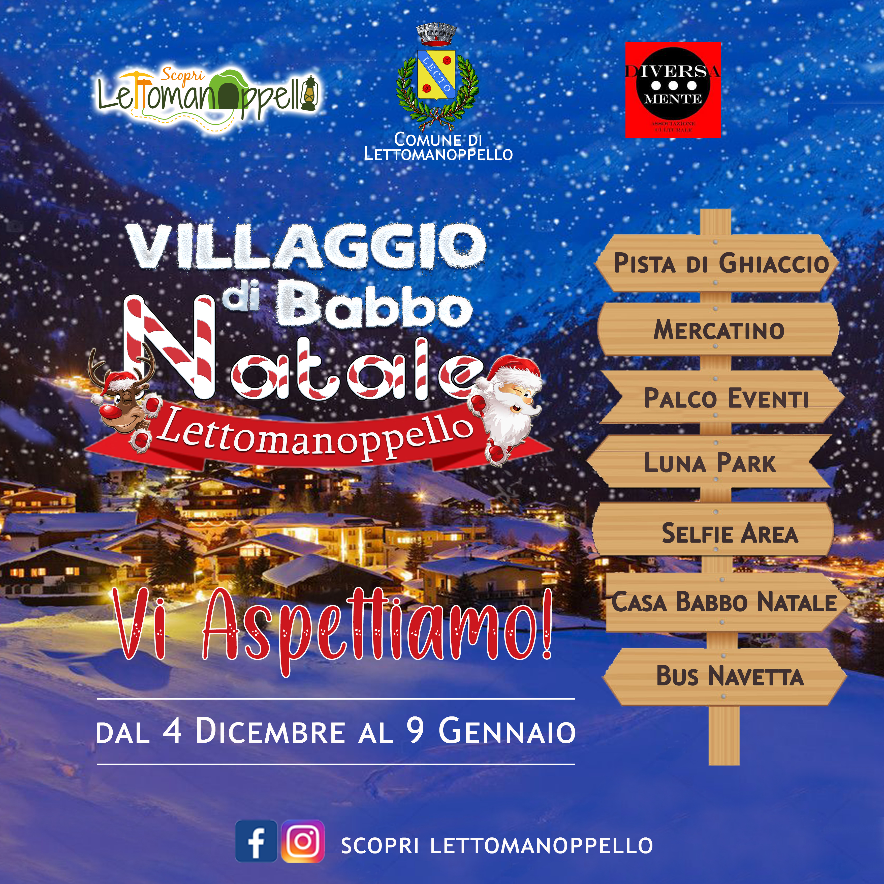 Arriva a Lettomanoppello il VILLAGGIO DI BABBO NATALE